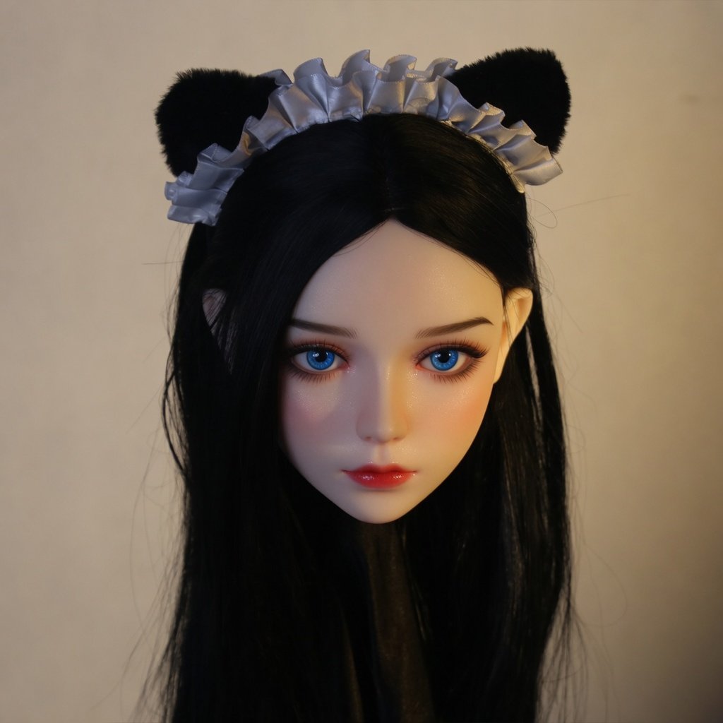 image (4) Ultra Realistic TPE Sex Doll Head with Removable Wig - Lifelike Soft Skin - Image 1