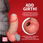 Realistic Soft Silicone Wolf Tooth Penis Sleeve - Thickening & Lengthening Cock Extender Ring, Delay Ejaculation Male Enhancer Adult Sex Toy - Image 6
