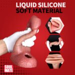 Realistic Soft Silicone Wolf Tooth Penis Sleeve - Thickening & Lengthening Cock Extender Ring, Delay Ejaculation Male Enhancer Adult Sex Toy - Image 7